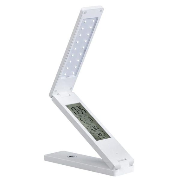 table lamps foldable led desk lamp with calendar usb rechargeable touch dimmable temperature alarm clock study night light
table lamps foldable led desk lamp with calendar usb rechargeable touch dimmable temperature alarm clock study night light