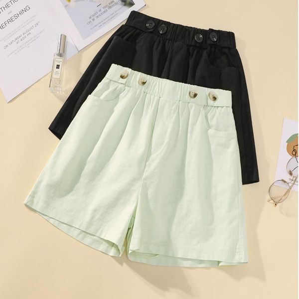 women's shorts summer plus size cotton linen woman elastic waist wide leg short pants mujer high gray white female 5xl, White;black
women's shorts summer plus size cotton linen woman elastic waist wide leg short pants mujer high gray white female 5xl, White;black