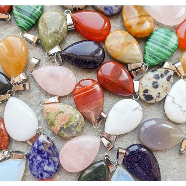 pendant necklaces natural stone water drop shape pendants charms for making jewelry accessories, Silver
pendant necklaces natural stone water drop shape pendants charms for making jewelry accessories, Silver