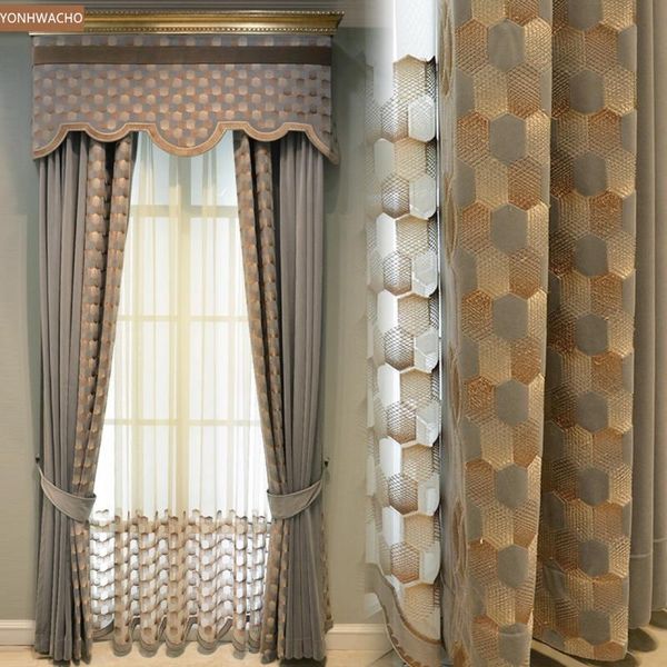 curtain & drapes custom light luxury flannel embroidered villa living room bedroom grey cloth blackout valance tulle panel c695
curtain & drapes custom light luxury flannel embroidered villa living room bedroom grey cloth blackout valance tulle panel c695