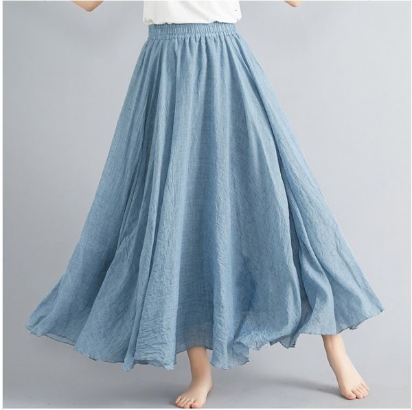 skirts mori women's literature and art large cotton hemp elastic waist linen a-line long solid color national style swing skirt, Black
skirts mori women's literature and art large cotton hemp elastic waist linen a-line long solid color national style swing skirt, Black
