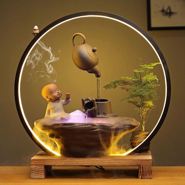 fragrance lamps small monk flowing water backflow incense burner with 20 pcs cones smoke waterfall sticks holder creative home decor
fragrance lamps small monk flowing water backflow incense burner with 20 pcs cones smoke waterfall sticks holder creative home decor