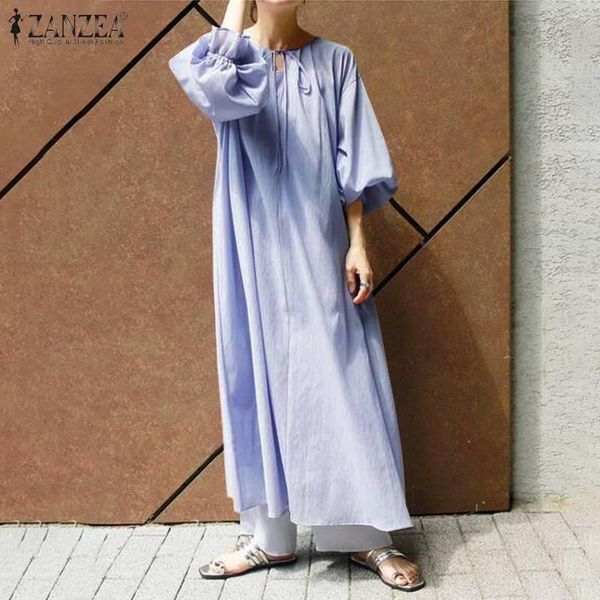 casual dresses plus size elegant puff sleeve maxi dress women's spring sundress 2021 zanzea lace up vestidos female solid v neck robe, Black;gray
casual dresses plus size elegant puff sleeve maxi dress women's spring sundress 2021 zanzea lace up vestidos female solid v neck robe, Black;gray