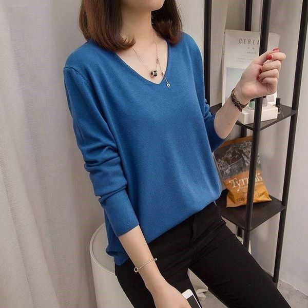 women autumn spring style pullover sweater lady casual long sleeve v-neck solid color zz1149 women's sweaters, White;black
women autumn spring style pullover sweater lady casual long sleeve v-neck solid color zz1149 women's sweaters, White;black