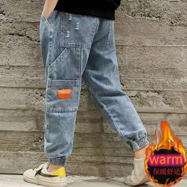 kids pants boys jeans autumn winter 2021 korean version of children's boy pant soft denim add velvet to keep warm, Blue
kids pants boys jeans autumn winter 2021 korean version of children's boy pant soft denim add velvet to keep warm, Blue