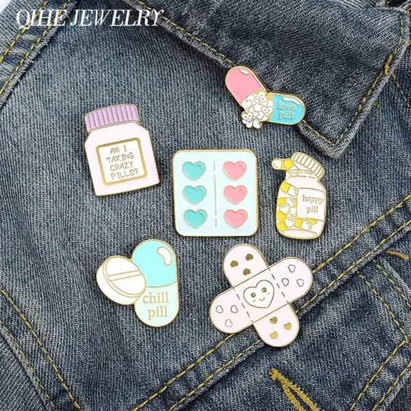 pins, brooches chill pills enamel lapel pin love heart band aid bottle brooch jewelry gift for doctors pharmacy, Gray
pins, brooches chill pills enamel lapel pin love heart band aid bottle brooch jewelry gift for doctors pharmacy, Gray