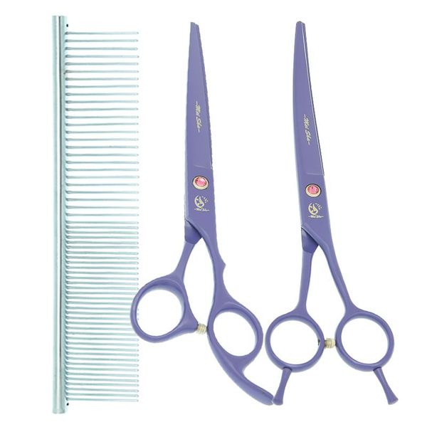 hair scissors 7.0" steel 440c pets grooming cutting thinning shears straight curved dogs trimming scissor dog accessories b0040a
hair scissors 7.0" steel 440c pets grooming cutting thinning shears straight curved dogs trimming scissor dog accessories b0040a