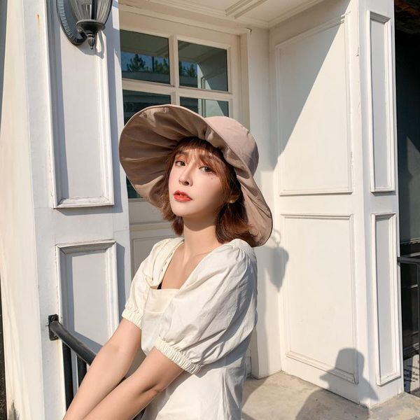 women bucket hat fashion cotton bob chapeau wholesale fishermen cap uv protection visor hats wide brim, Blue;gray
women bucket hat fashion cotton bob chapeau wholesale fishermen cap uv protection visor hats wide brim, Blue;gray
