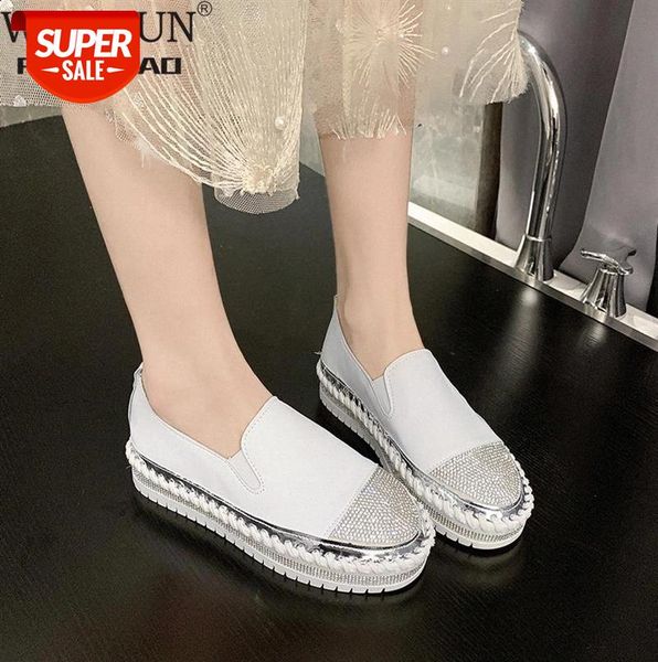 wdhkun shining crystal plus size 36-43 loafers women spring summer 2020 slip on platform white sneakers shoes woman casual flats #2q0o 
wdhkun shining crystal plus size 36-43 loafers women spring summer 2020 slip on platform white sneakers shoes woman casual flats #2q0o