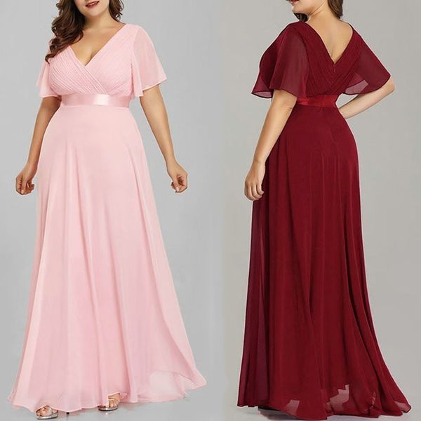 20212021 spring summer long dress women deep v neck dress elegant ladies short sleeve boho plus size pink dresses party robe, Red
20212021 spring summer long dress women deep v neck dress elegant ladies short sleeve boho plus size pink dresses party robe, Red