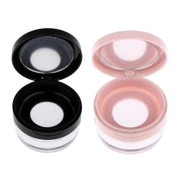 2pcs travel size 10g plastic empty powder case blusher makeup cosmetic storage container with mirror and sifter, black/pink bottles & jars
2pcs travel size 10g plastic empty powder case blusher makeup cosmetic storage container with mirror and sifter, black/pink bottles & jars