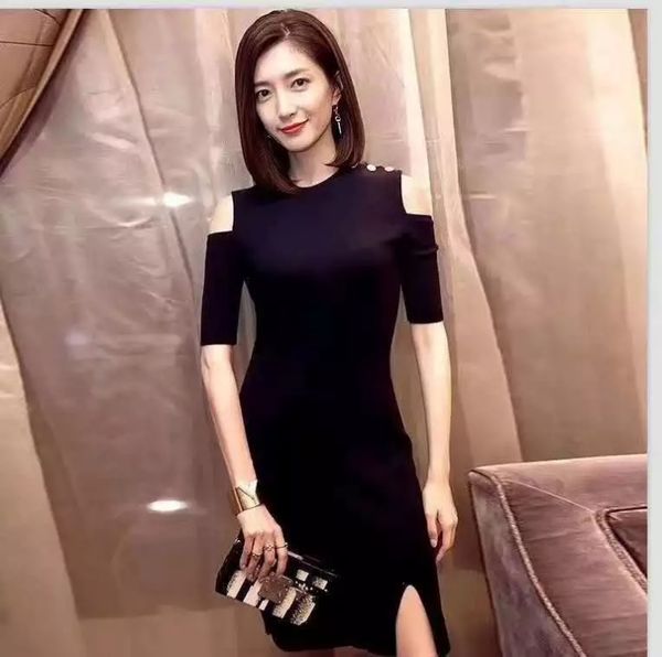 party dresses european and american stars with the same strapless split black temperament dress 8p8k, White;black
party dresses european and american stars with the same strapless split black temperament dress 8p8k, White;black