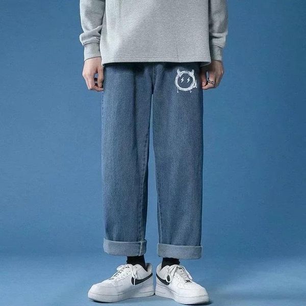 men's jeans spring and autumn casual pants light straight tube loose nine point summer thin, Blue
men's jeans spring and autumn casual pants light straight tube loose nine point summer thin, Blue