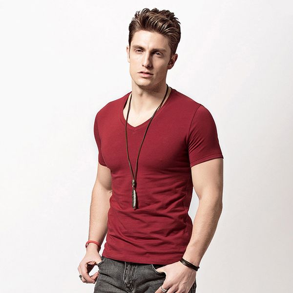 men cotton movement thin kind of pure color v-neck leisure men's short sleeve kg-162, White;black
men cotton movement thin kind of pure color v-neck leisure men's short sleeve kg-162, White;black