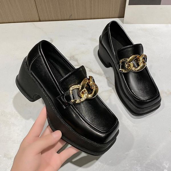 dress shoes female pumps 2021 women's fashion mary janes women square toe metal chain loafers ladies casual heels zapatos de mujer, Black
dress shoes female pumps 2021 women's fashion mary janes women square toe metal chain loafers ladies casual heels zapatos de mujer, Black