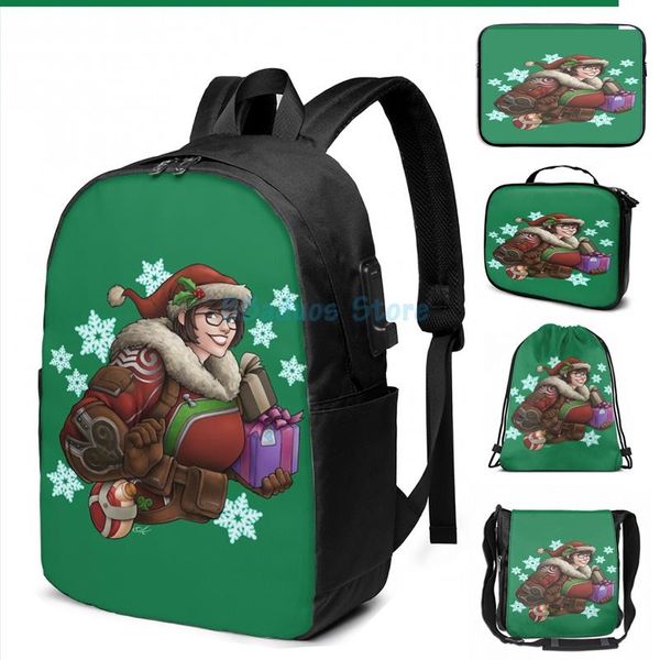 funny graphic print christmas mei usb charge backpack men school bags women bag travel laptop
funny graphic print christmas mei usb charge backpack men school bags women bag travel laptop