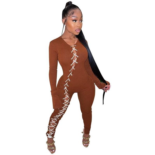women's jumpsuits & rompers hollow lace up long sleeve womens jumpsuit overalls party club outfits for women fashion bandage bodycon se, Black;white
women's jumpsuits & rompers hollow lace up long sleeve womens jumpsuit overalls party club outfits for women fashion bandage bodycon se, Black;white