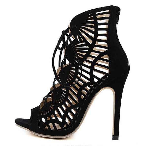 summer peep toe ankle sandals boots thin high heels women's mesh hollow women pumps cross-tied lady gladiators shoes sandal, Black
summer peep toe ankle sandals boots thin high heels women's mesh hollow women pumps cross-tied lady gladiators shoes sandal, Black
