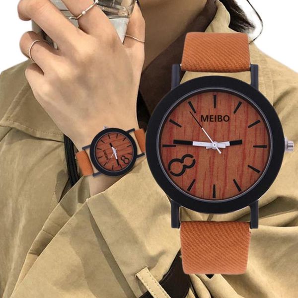 wristwatches 2021 women watch fashion analog wood grain dial casual leather band watches quartz clock, Slivery;brown
wristwatches 2021 women watch fashion analog wood grain dial casual leather band watches quartz clock, Slivery;brown