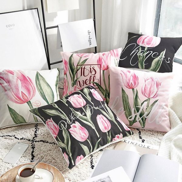 cotton linen pillow cover country style peony floral pink tulip cushion home decorative case 45x45cm/60x60cm cushion/decorative
cotton linen pillow cover country style peony floral pink tulip cushion home decorative case 45x45cm/60x60cm cushion/decorative