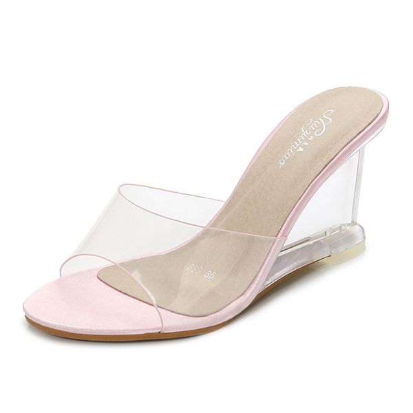 hokszvy 2021 new women slippers crystal high heels summer women's shoes buckle simple wedge sandals transparent clear shoes saw324254, Black
hokszvy 2021 new women slippers crystal high heels summer women's shoes buckle simple wedge sandals transparent clear shoes saw324254, Black