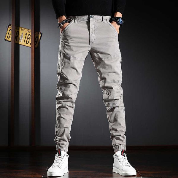 ly designer fashion men jeans slim fit spliced casual cargo pants streetwear hip hop joggers trousers, Blue
ly designer fashion men jeans slim fit spliced casual cargo pants streetwear hip hop joggers trousers, Blue