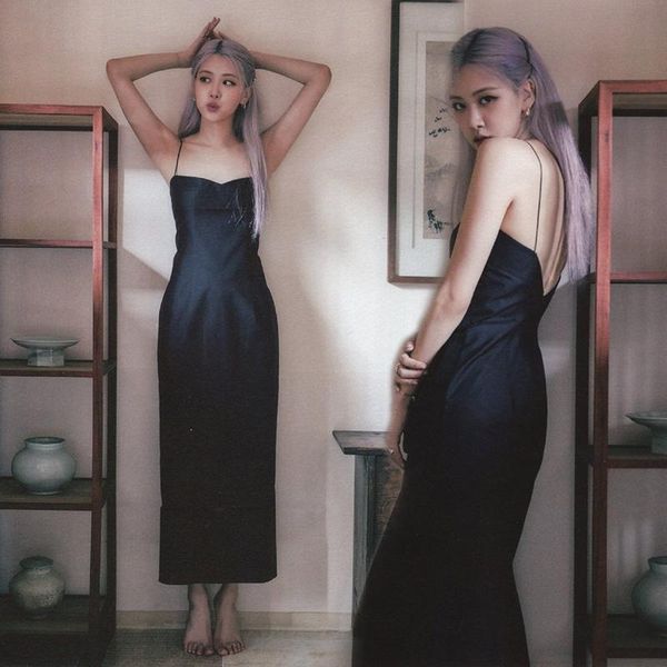 casual dresses kpop korean celebrity rose summer french sleeveless black camisole dress women party slim strapless v-neck long, Black;gray
casual dresses kpop korean celebrity rose summer french sleeveless black camisole dress women party slim strapless v-neck long, Black;gray