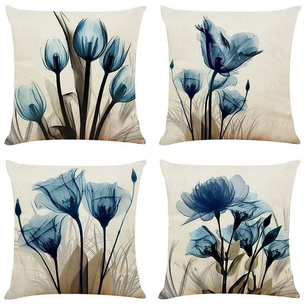 pillow case decorative throw covers blue flower cushion linen square cases for living room pillowcases
pillow case decorative throw covers blue flower cushion linen square cases for living room pillowcases