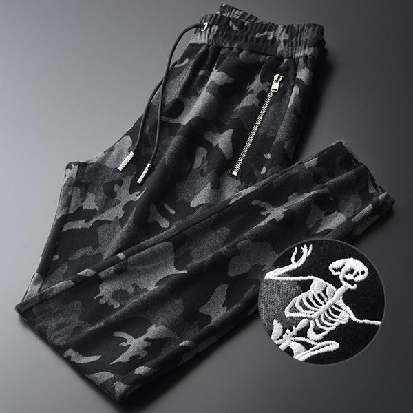 men's pants mens luxury camouflage combined fabric thicken men plus size 4xl elastic waist slim fit sport man trousers, Black
men's pants mens luxury camouflage combined fabric thicken men plus size 4xl elastic waist slim fit sport man trousers, Black