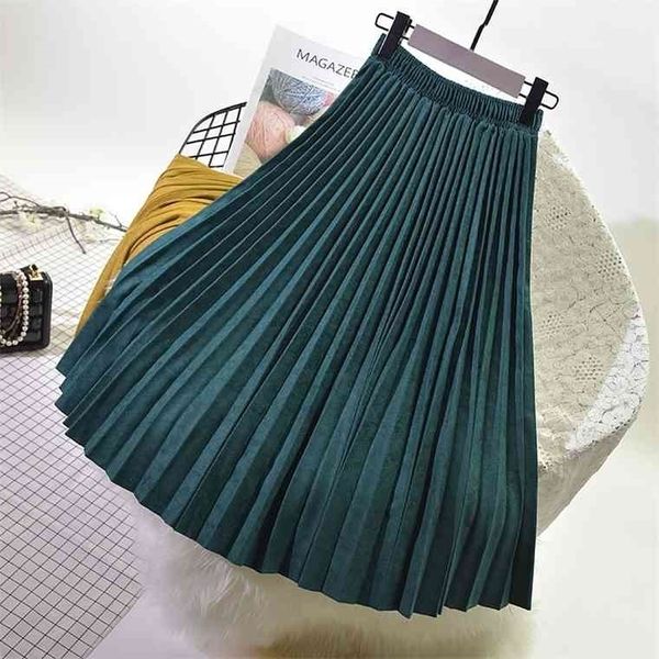 danjeaner autumn winter suede high wait long pleated saia faldas vintage women midi skirt, Black;gray
danjeaner autumn winter suede high wait long pleated saia faldas vintage women midi skirt, Black;gray