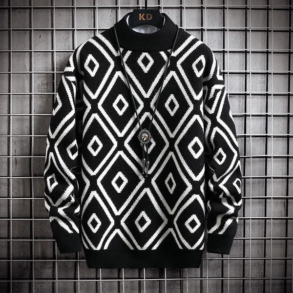 men's sweaters high collar cashmere pullover, high-quality knitted loose sweater, hip-hop casual wear, soft and warm men's pullove, White;black
men's sweaters high collar cashmere pullover, high-quality knitted loose sweater, hip-hop casual wear, soft and warm men's pullove, White;black