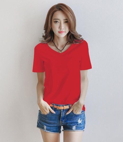 women's t-shirt summer short sleeve white v-collar for ladies loose pure bottom shirt cotton korean top
women's t-shirt summer short sleeve white v-collar for ladies loose pure bottom shirt cotton korean top
