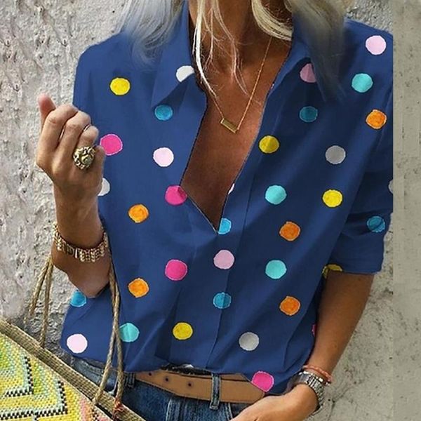 summer blouse women fashion casual long sleeved loose dot print deep v neck shirts bluzki damskie blusas mujer de women's blouses &, White
summer blouse women fashion casual long sleeved loose dot print deep v neck shirts bluzki damskie blusas mujer de women's blouses &, White