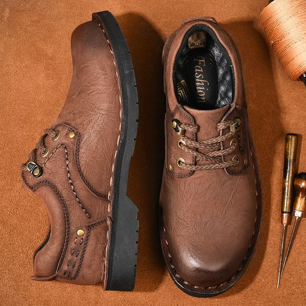 golden sapling vintage tooling shoes men fashion sewing design flats comfortable tactical men's casual shorm footwear, Black 
golden sapling vintage tooling shoes men fashion sewing design flats comfortable tactical men's casual shorm footwear, Black