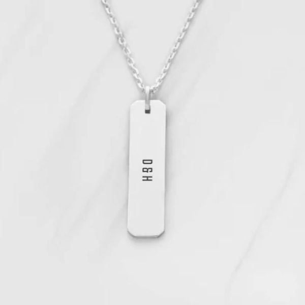 pendant necklaces ufine personalized words or gps position fashion strip necklace cooper n2053, Silver
pendant necklaces ufine personalized words or gps position fashion strip necklace cooper n2053, Silver