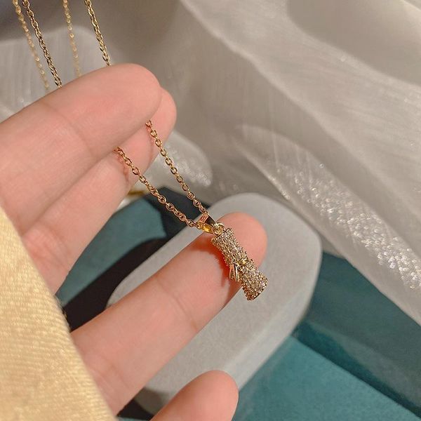 chains micro-inlaid titanium steel clavicle chain korean zircon cold wind fashion bamboo pendant net red temperament female necklace, Silver
chains micro-inlaid titanium steel clavicle chain korean zircon cold wind fashion bamboo pendant net red temperament female necklace, Silver