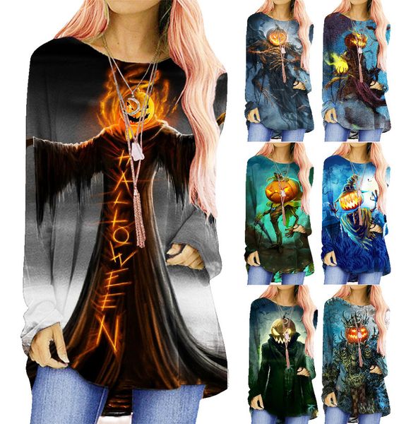 fall/winter halloween 14 t shirt printing loose round neck long sleeve women, White
fall/winter halloween 14 t shirt printing loose round neck long sleeve women, White