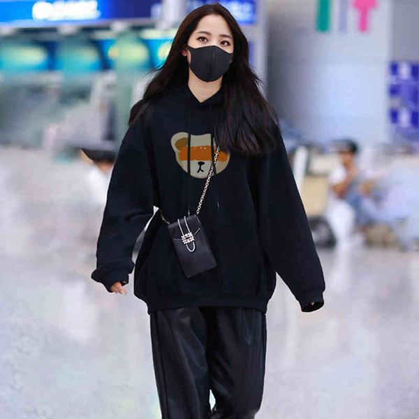 Women's Hoodies & Sweatshirts Star fashion brand bear printed sweater women's Plush long sleeve Hoodie autumn and winter top student XEJW, Black
Women's Hoodies & Sweatshirts Star fashion brand bear printed sweater women's Plush long sleeve Hoodie autumn and winter top student XEJW, Black