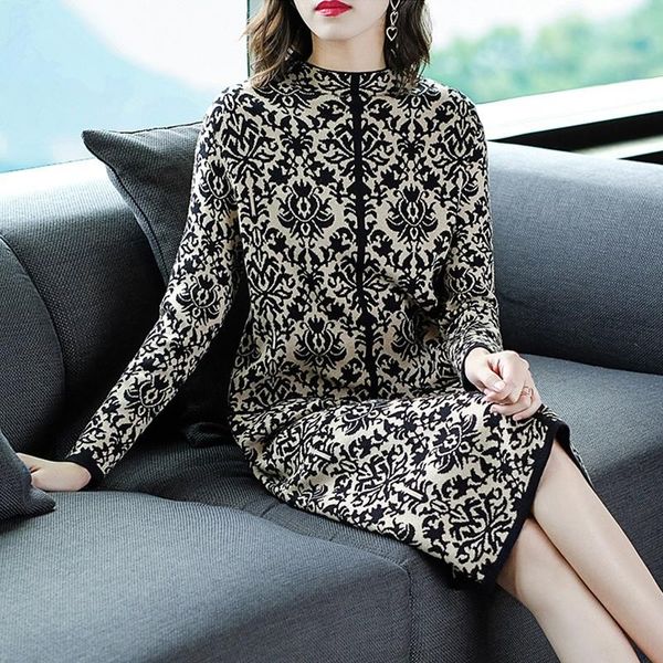 vestido casual gothic print sweater dress women turtleneck patchwork long sleeve knitted loose jumper dresses 2021 autumn winter, Black;gray
vestido casual gothic print sweater dress women turtleneck patchwork long sleeve knitted loose jumper dresses 2021 autumn winter, Black;gray
