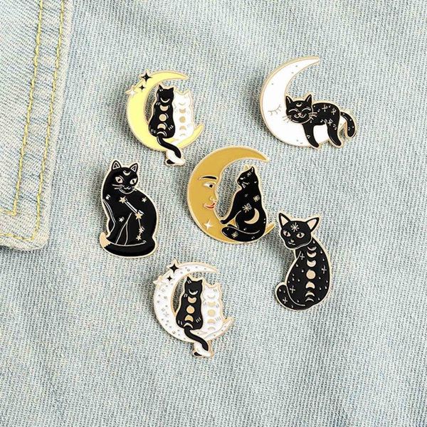 pins, brooches witch cats enamel pin custom moon phase wizard cat bag lapel black white craft badge jewelry gift for friends, Gray
pins, brooches witch cats enamel pin custom moon phase wizard cat bag lapel black white craft badge jewelry gift for friends, Gray