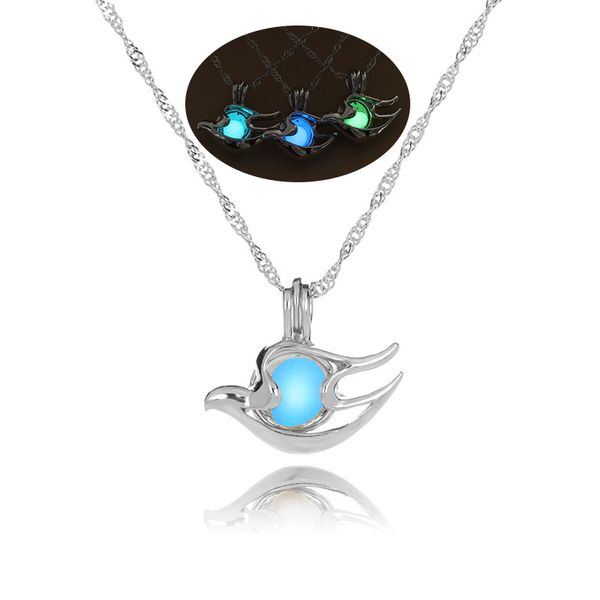 swallow luminous locket pendant necklace glowing in the dark choker jewelry gift necklace for women fashion, Silver
swallow luminous locket pendant necklace glowing in the dark choker jewelry gift necklace for women fashion, Silver