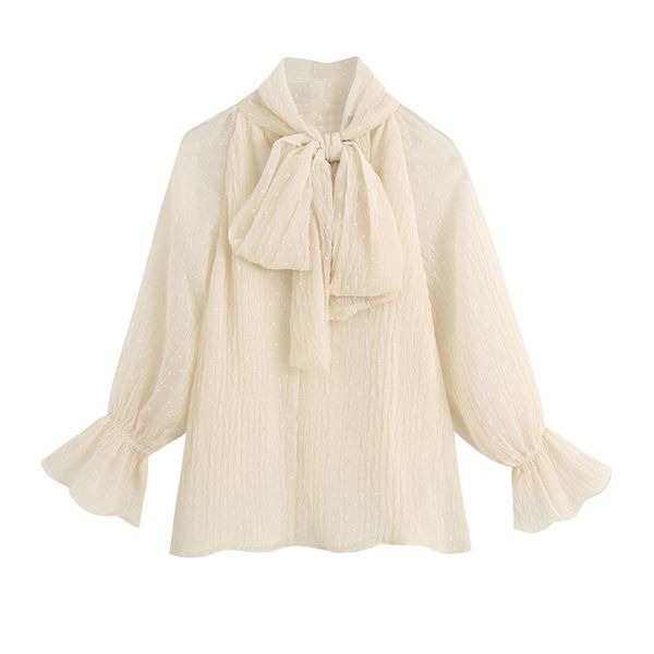 blsqr polka dot blouse women mesh shirts sweetheart bow collar flare sleeve ruched blusas vintage shirt 210430, White
blsqr polka dot blouse women mesh shirts sweetheart bow collar flare sleeve ruched blusas vintage shirt 210430, White