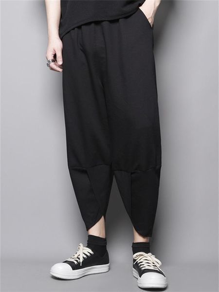 men's pants spring classic dark personality split fashion trend casual loose plus size harlan, Black
men's pants spring classic dark personality split fashion trend casual loose plus size harlan, Black