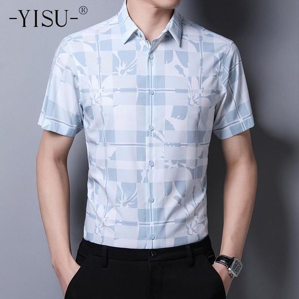 men's casual shirts yisu summer fashion printed shirt men short sleeve cotton business cufflinks male social, White;black
men's casual shirts yisu summer fashion printed shirt men short sleeve cotton business cufflinks male social, White;black