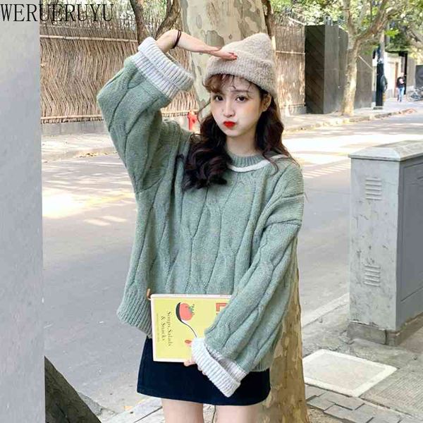 werueruyu women o neck sweaters sweater women sweater jumper candy color harajuku chic short sweater girl 210608, White;black
werueruyu women o neck sweaters sweater women sweater jumper candy color harajuku chic short sweater girl 210608, White;black