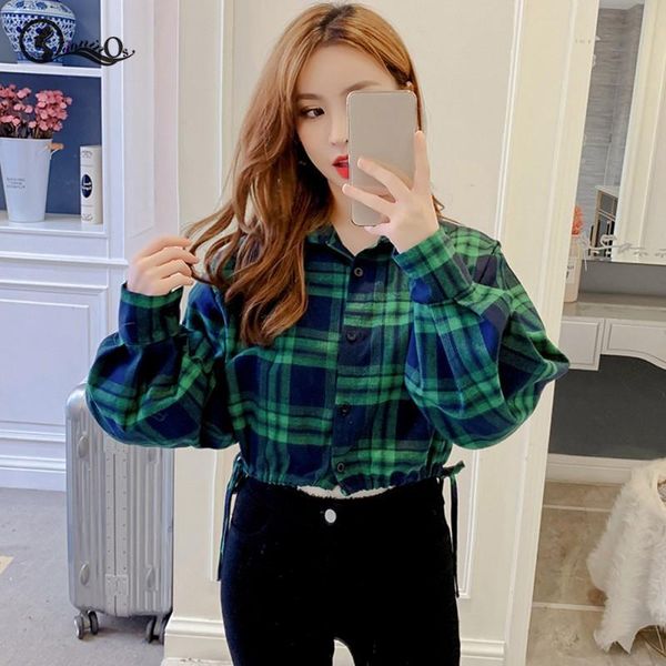 autumn women vintage blouse ladies female shirts lapel plaid long sleeve button lattice shirt camisa feminina women's blouses &, White
autumn women vintage blouse ladies female shirts lapel plaid long sleeve button lattice shirt camisa feminina women's blouses &, White