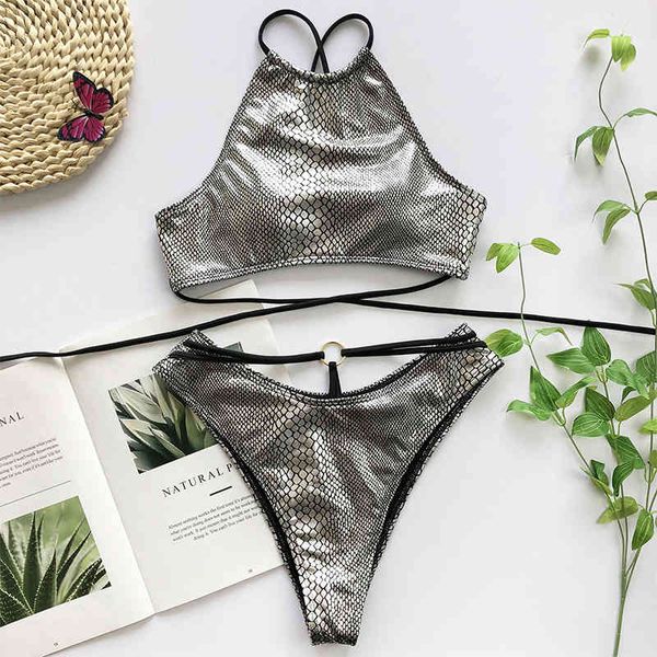 snake print shiny pu bikini high waist swimsuit women high ne swimwear female bather bandage ring bikini set bathing suiting
snake print shiny pu bikini high waist swimsuit women high ne swimwear female bather bandage ring bikini set bathing suiting