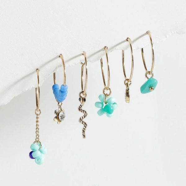 hoop & huggie seed beads flower small pendant asymmetrical earring set for women multiple pierced earrings, Golden;silver
hoop & huggie seed beads flower small pendant asymmetrical earring set for women multiple pierced earrings, Golden;silver