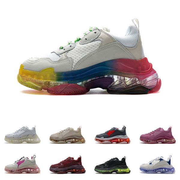 mens triple s shoes clear sole sneaker 3-layered outsole women paris 17fw black white letter colorful retro ladies designer casual trainers
mens triple s shoes clear sole sneaker 3-layered outsole women paris 17fw black white letter colorful retro ladies designer casual trainers