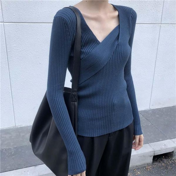 women's sweaters wqjgr autumn winter pullover for women chest design v-neck knitted full sleeves elasitc female, White;black
women's sweaters wqjgr autumn winter pullover for women chest design v-neck knitted full sleeves elasitc female, White;black